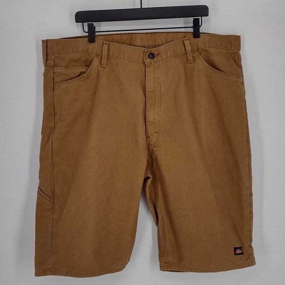 Dickies Relaxed Fit Multi-Pocket Utility Work Skate Brown Shorts - Picture 3 of 8